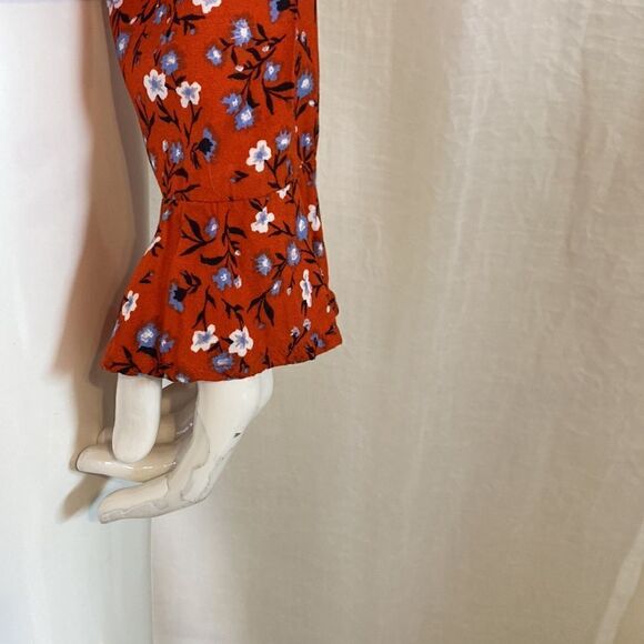 Boho Print Blouse Orange Size Large - Picture 3 of 6